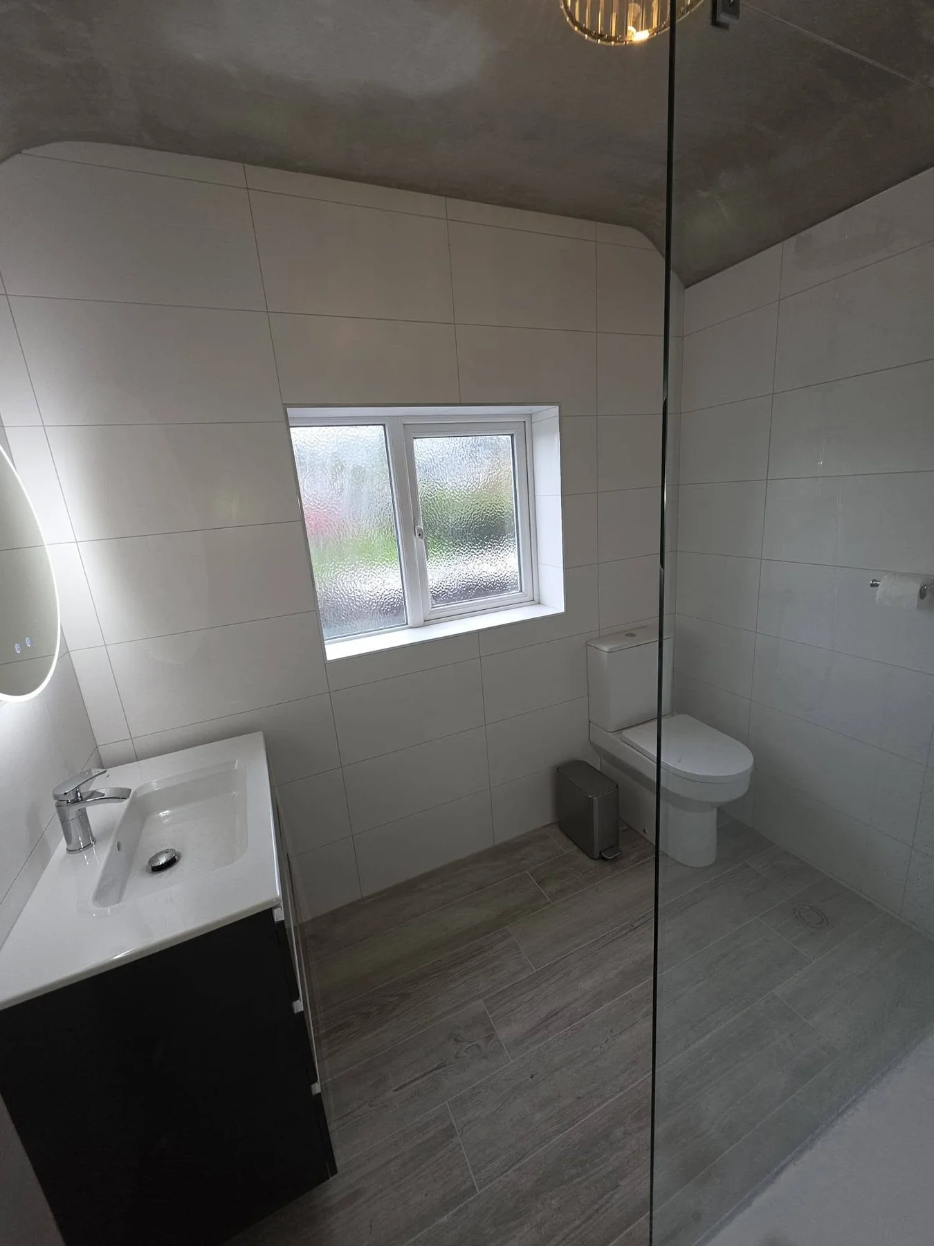 Completed bathroom photograph 2 of Bath-to-Walk-In Shower Conversion
